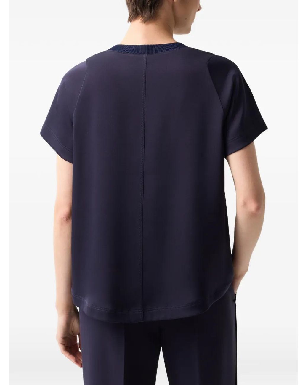Bogner Blue Dakota Satin-Crepe T-Shirt