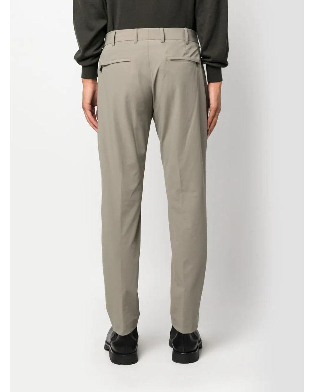 PT Torino Natural Mid-Rise Tapered Trousers for men