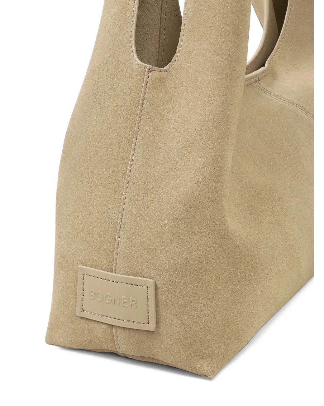 Bogner Natural Founex Alienor Suede Tote Bag