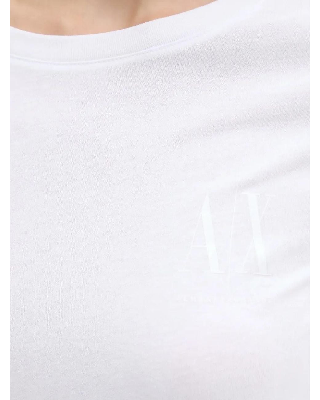 ARMANI EXCHANGE White Long Sleeve T-Shirt