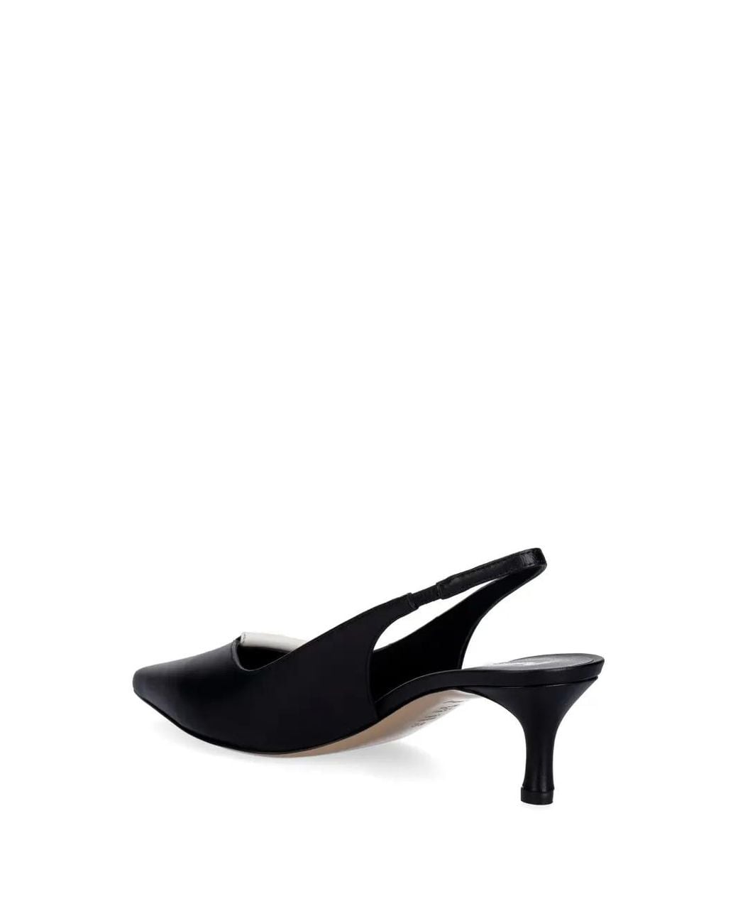Pollini Black Slingback-Pumps Mit Einsatz