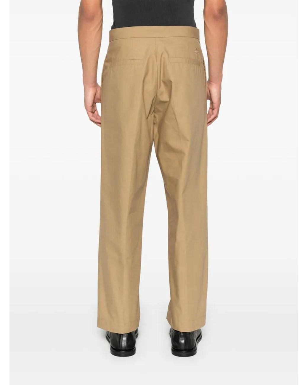 Jil Sander Natural Cotton Tapered Trousers for men