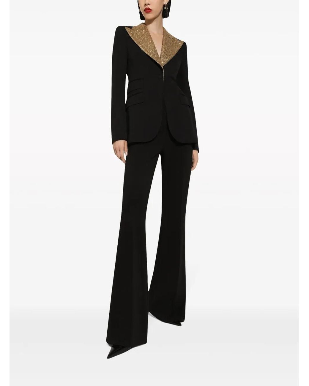 Dolce & Gabbana Black Single-Breasted Turlington Blazer