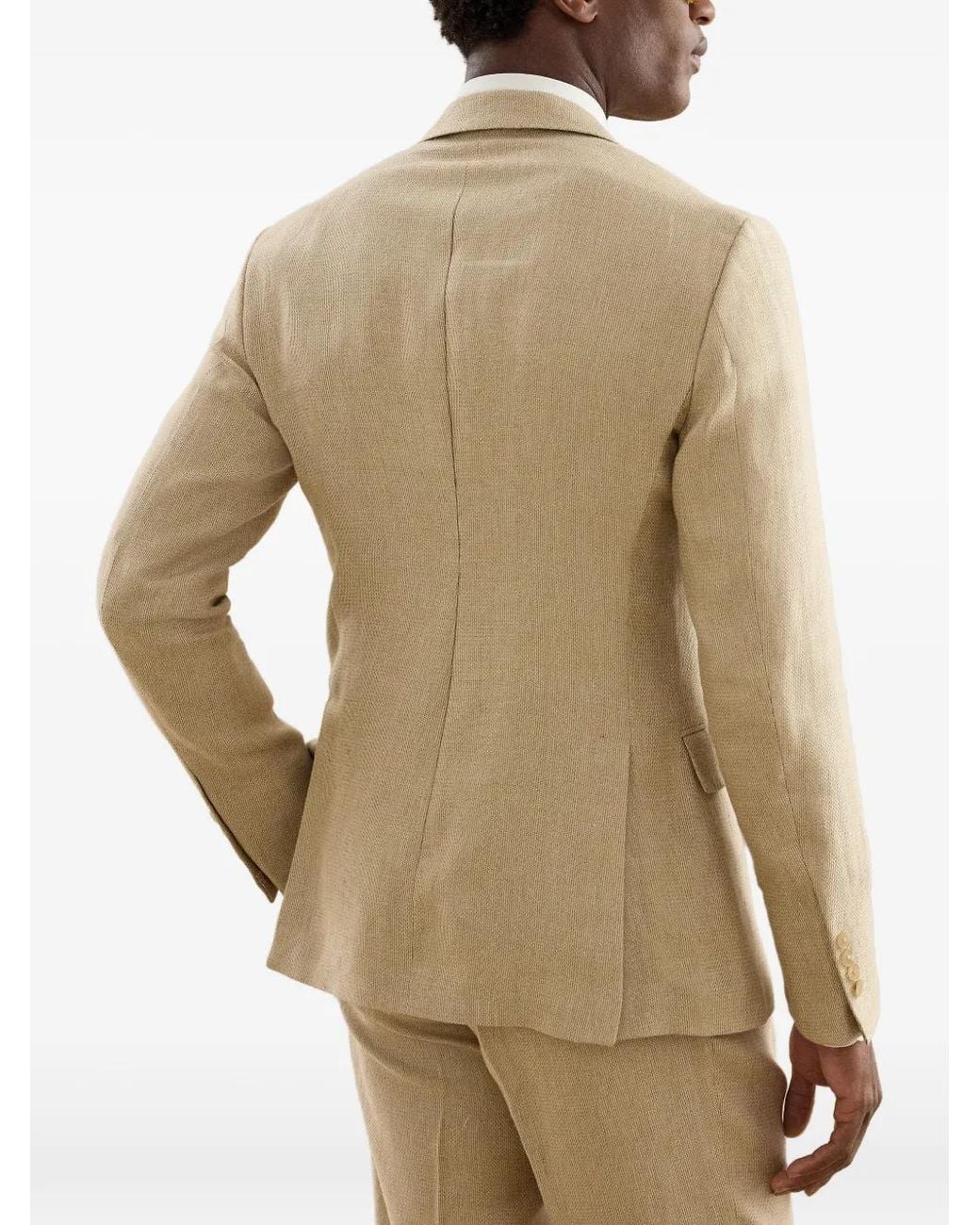 Ralph Lauren Natural Kent Notch-Lapel Double-Breasted Blazer for men