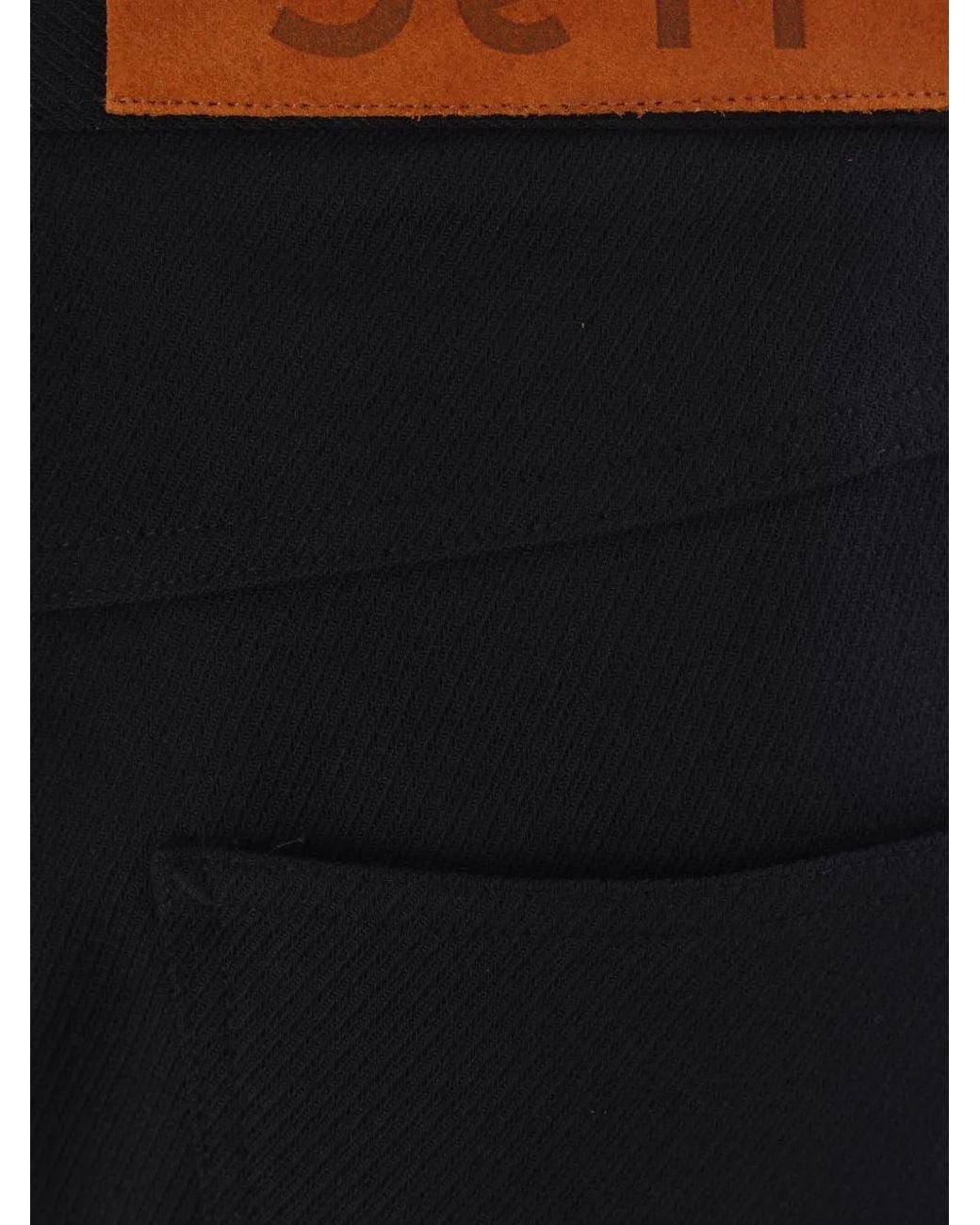 Séfr Blue Five-Pocket Twill Trousers for men