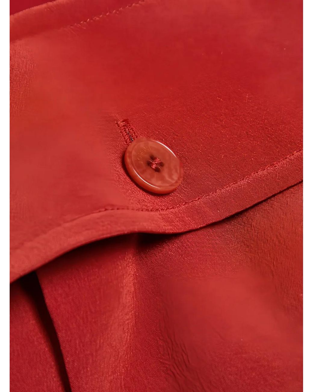 Joseph Red Button Patch-Pocket Top