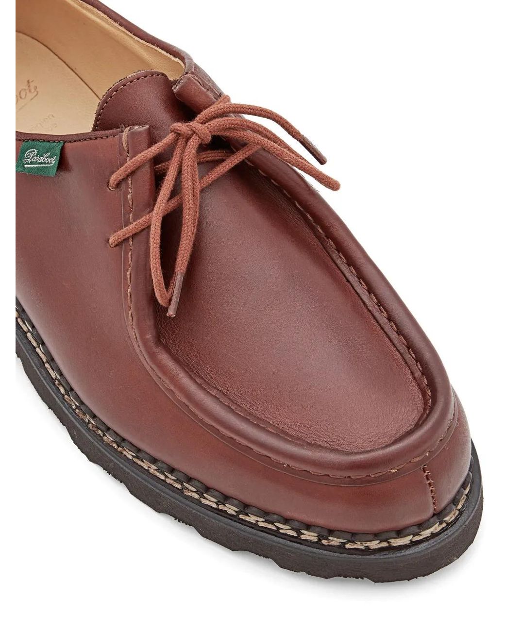 Paraboot Brown Logo-Detail Boat Shoes for men