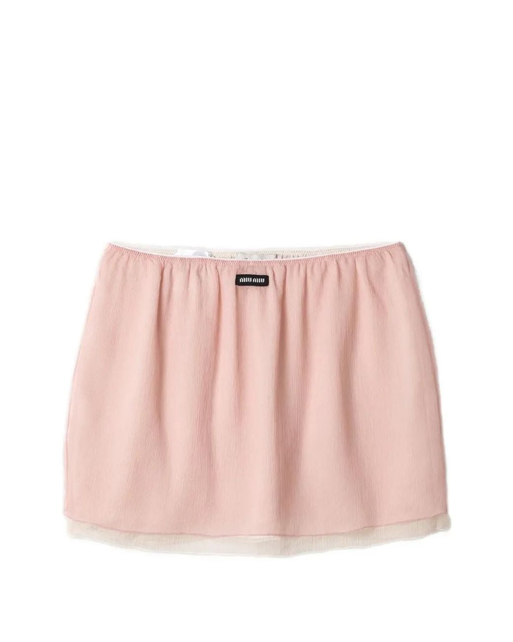 Miu Miu Pink Minijupe En Mousseline