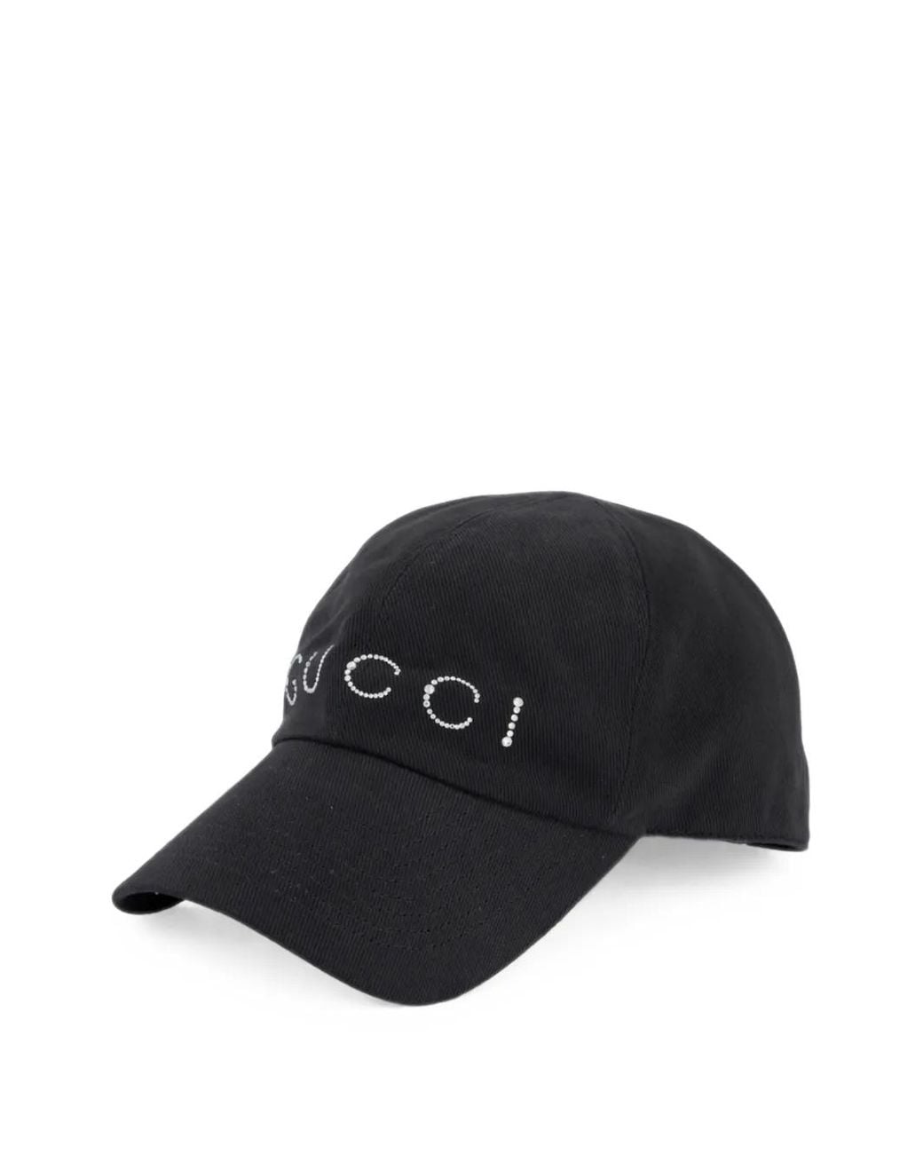 Gucci Black Embellished Logo Baseball Cap