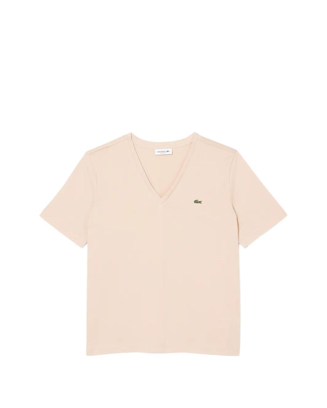 Lacoste Natural T-Shirt À Col V