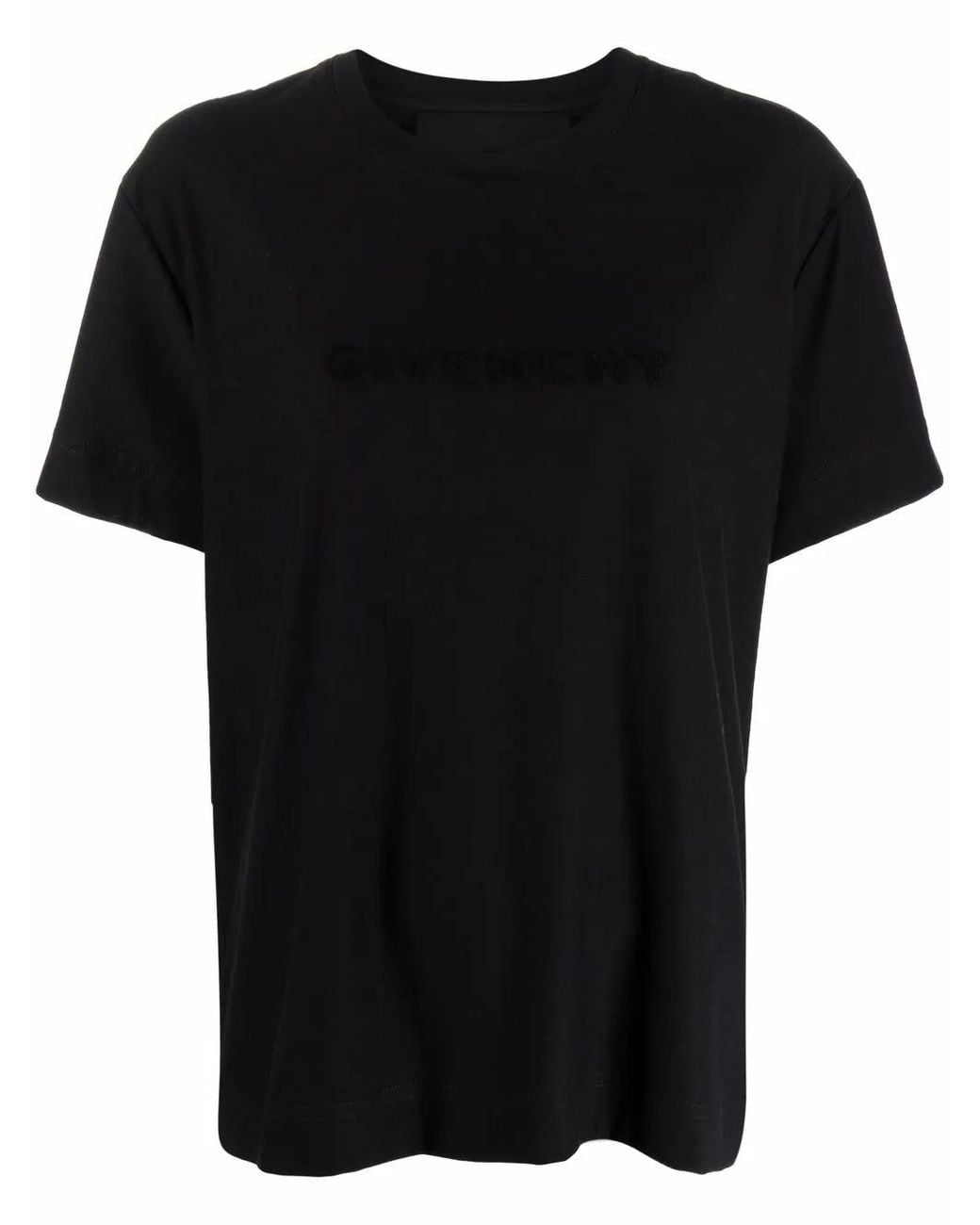 Givenchy Black Cotton T-shirt With Logo