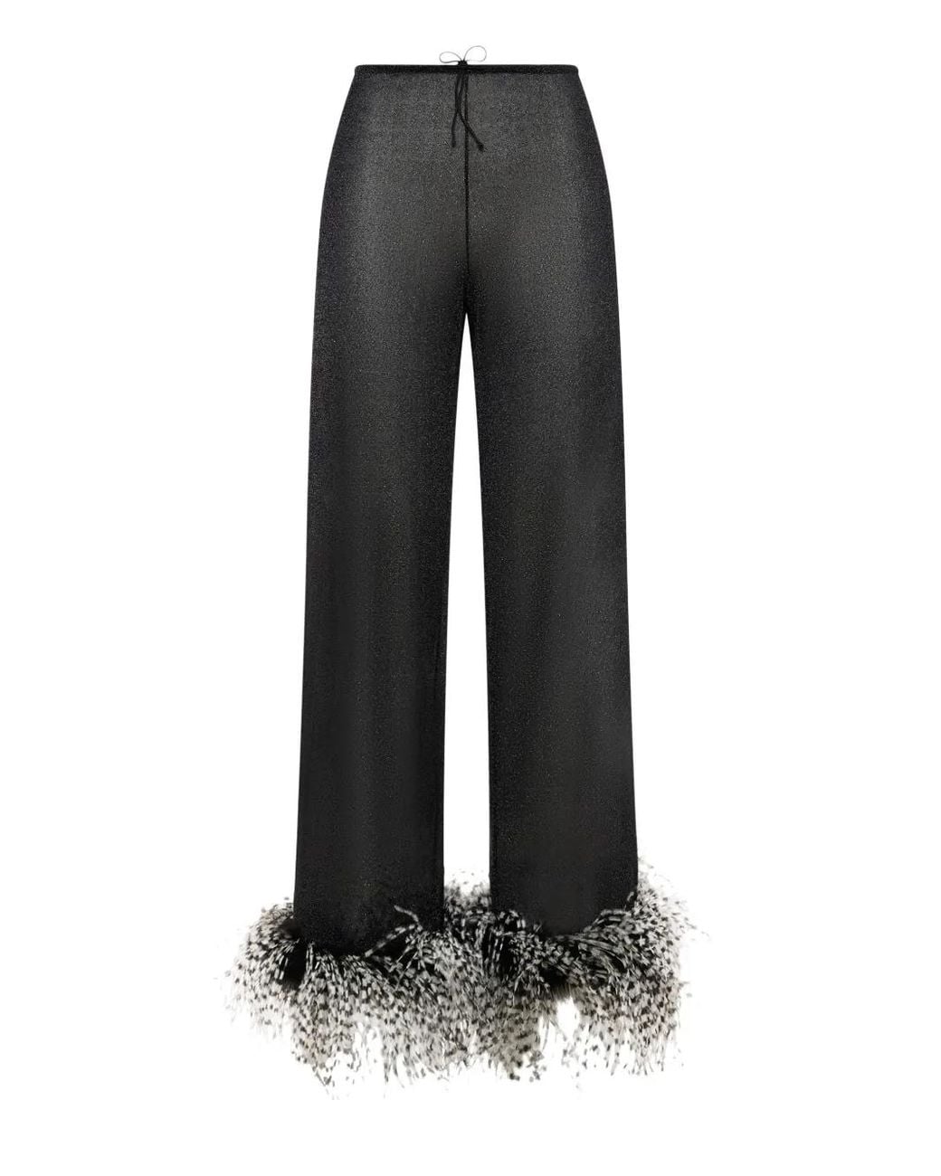 Oseree Black Lumière Plumage Pants