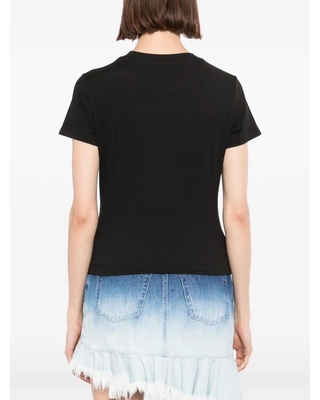 BLAKLACE Black T-Shirt À Logo Brodé