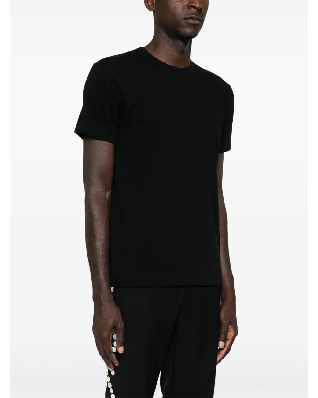 COMME DES GARÇONS PLAY Black Signature Heart-Patch T-Shirt