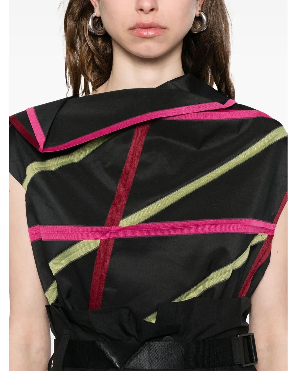 Issey Miyake Black Jacquard Top