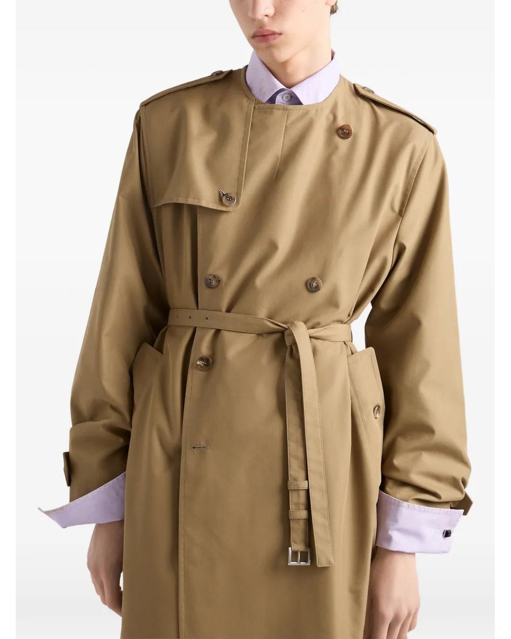 Prada Natural Cotton Blend Coat for men