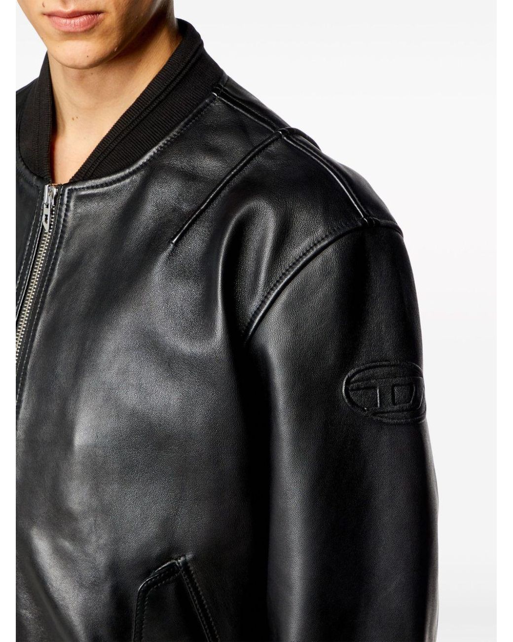 DIESEL L-Pritts-New Leather Jacket in Black for Men | Lyst