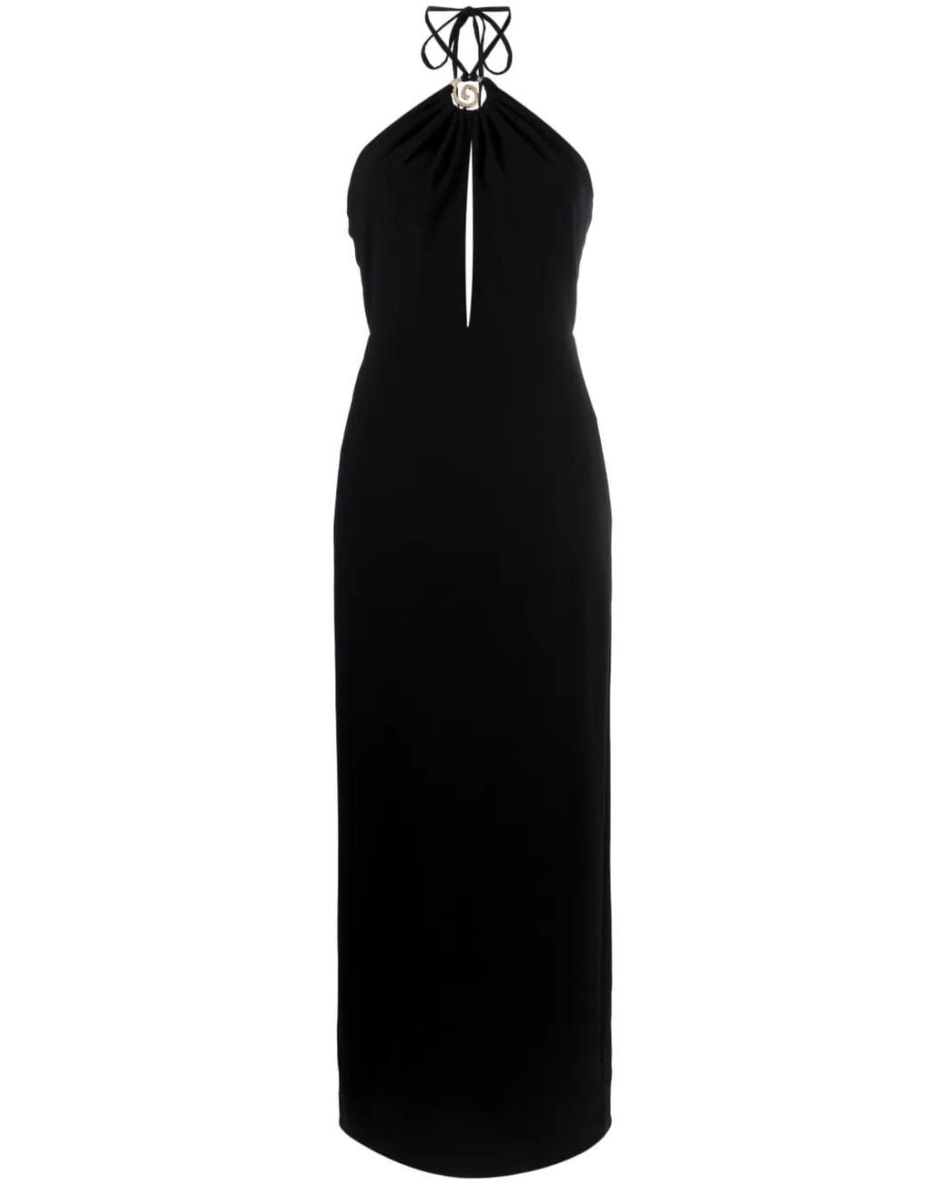 Staud Black Abigail Swirl-Detail Dress