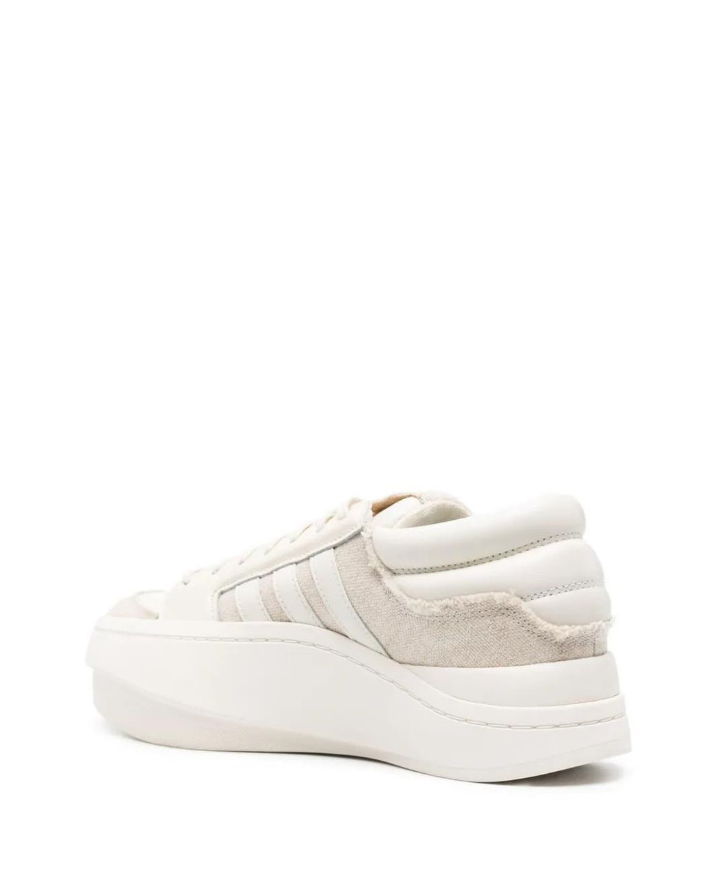 Y-3 White Centennial Leather Sneakers
