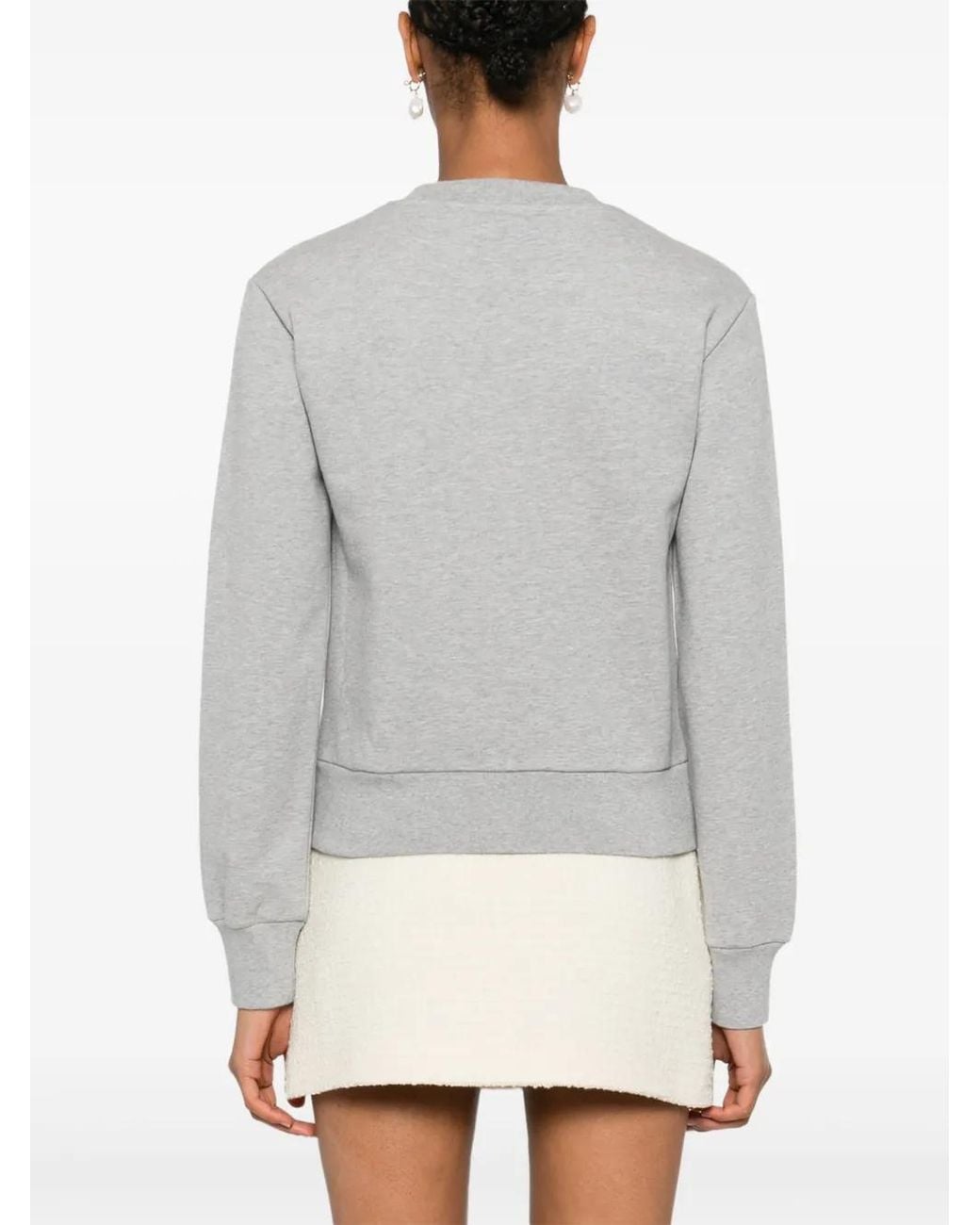 Gucci Gray Printed Cotton Sweatshirt For