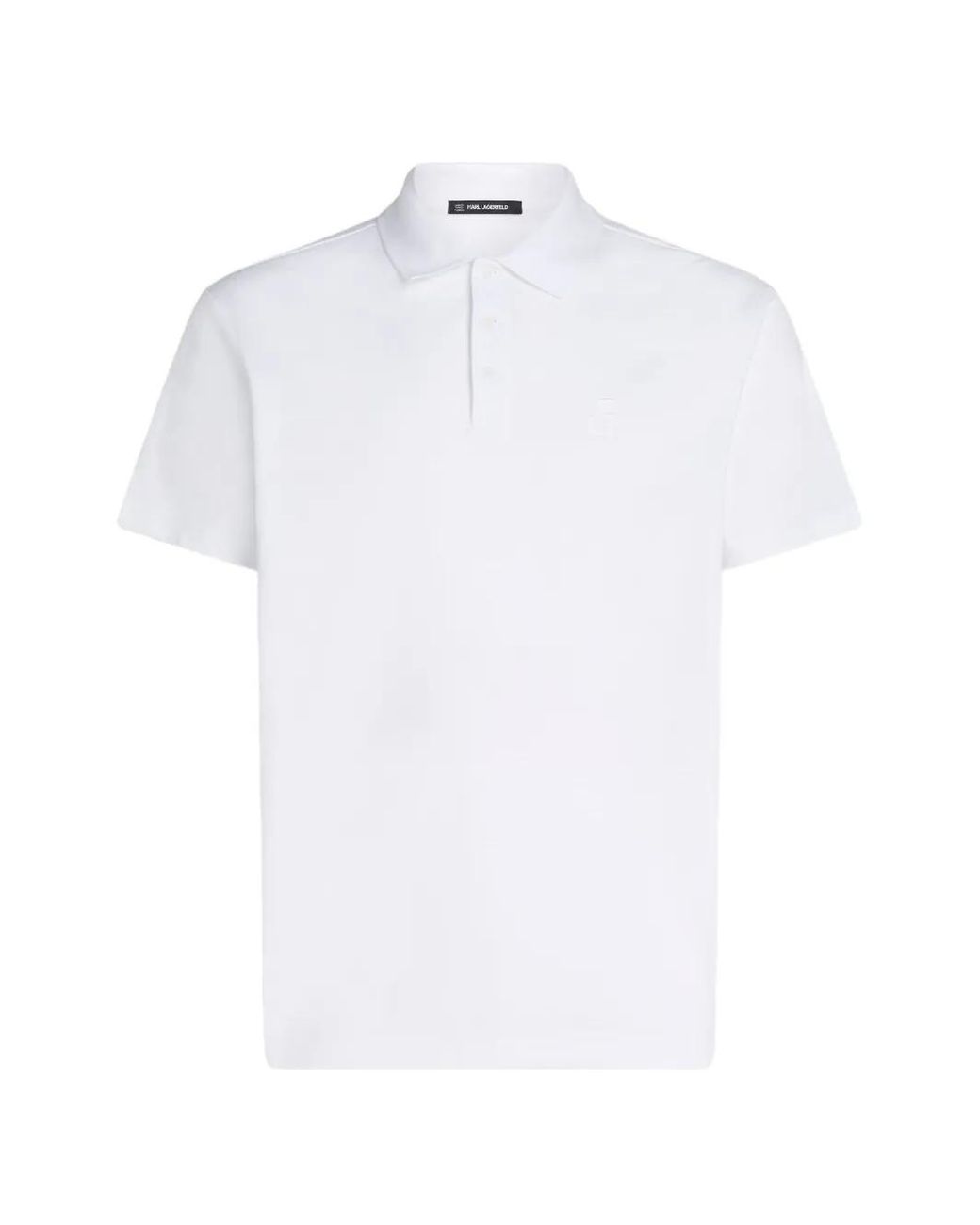 Karl Lagerfeld White Kameo Polo Shirt for men