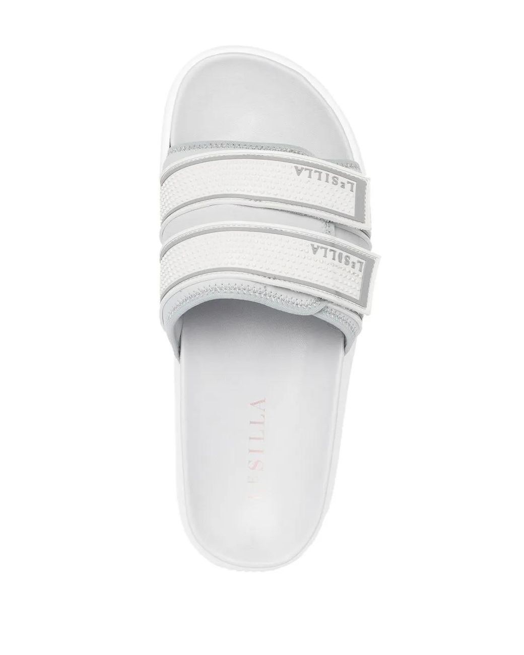 Le Silla Badslippers Met Plateauzool in het White