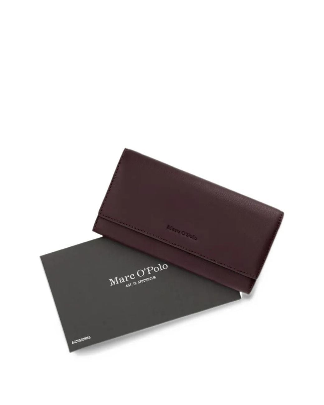 Marc O' Polo Purple Logo-Debossed Leather Wallet