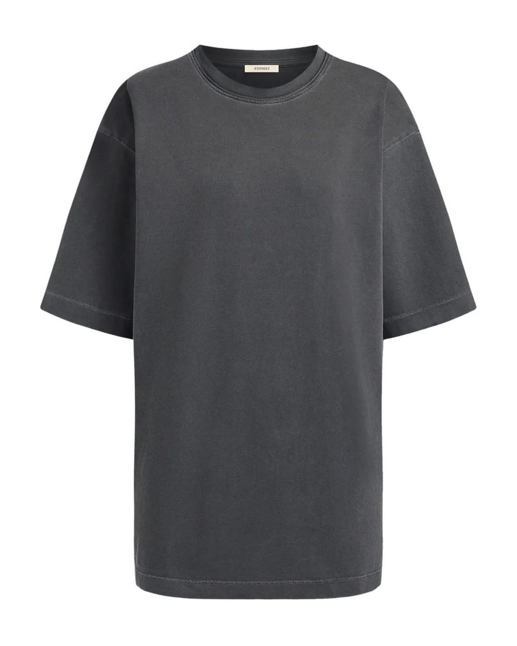 12 STOREEZ Gray Crew-Neck T-Shirt