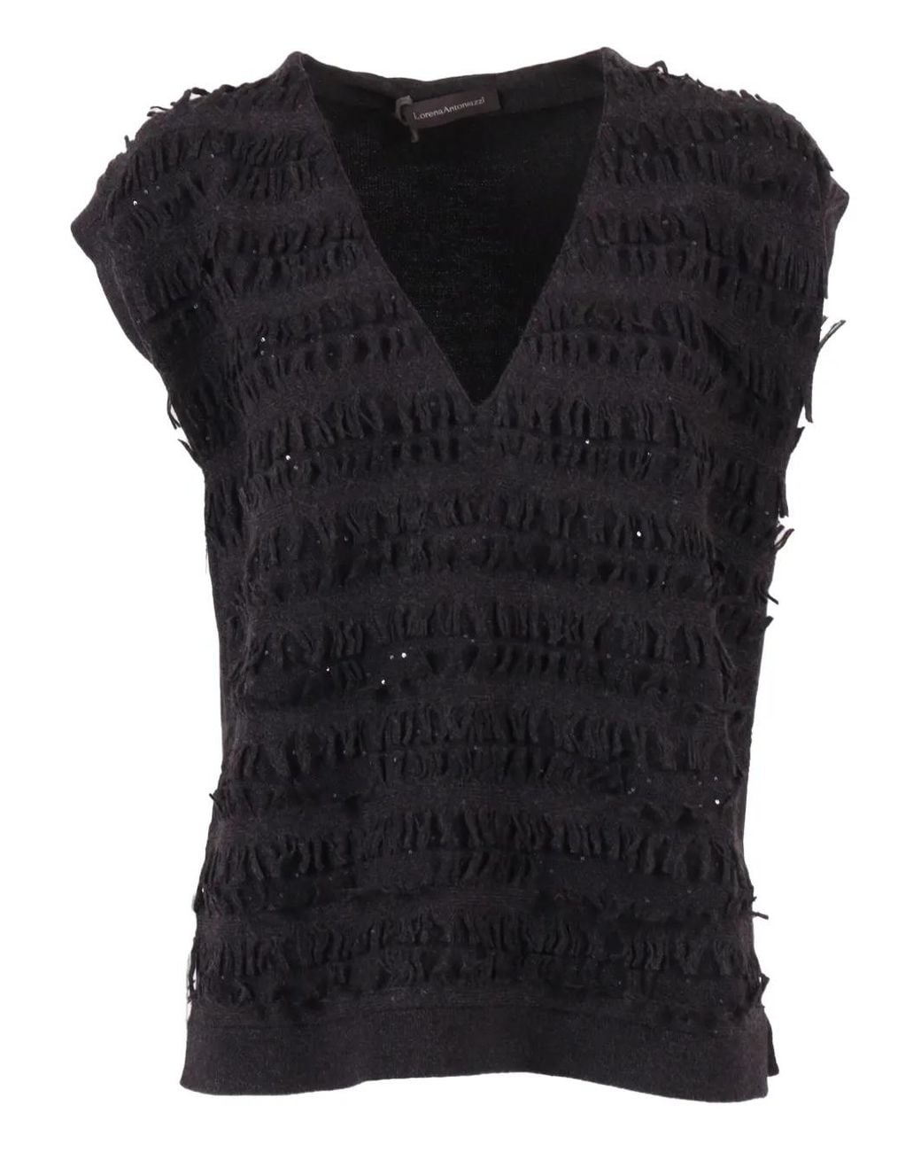 Lorena Antoniazzi Black Knitted Vest