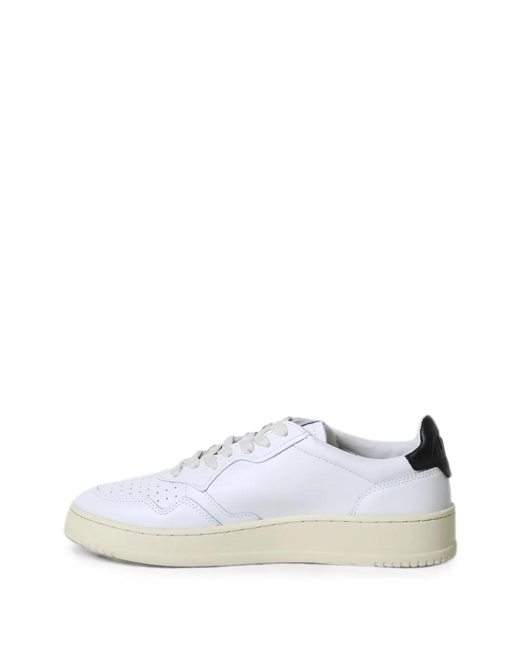 Autry White Medalist Perforated Leather Sneakers for men