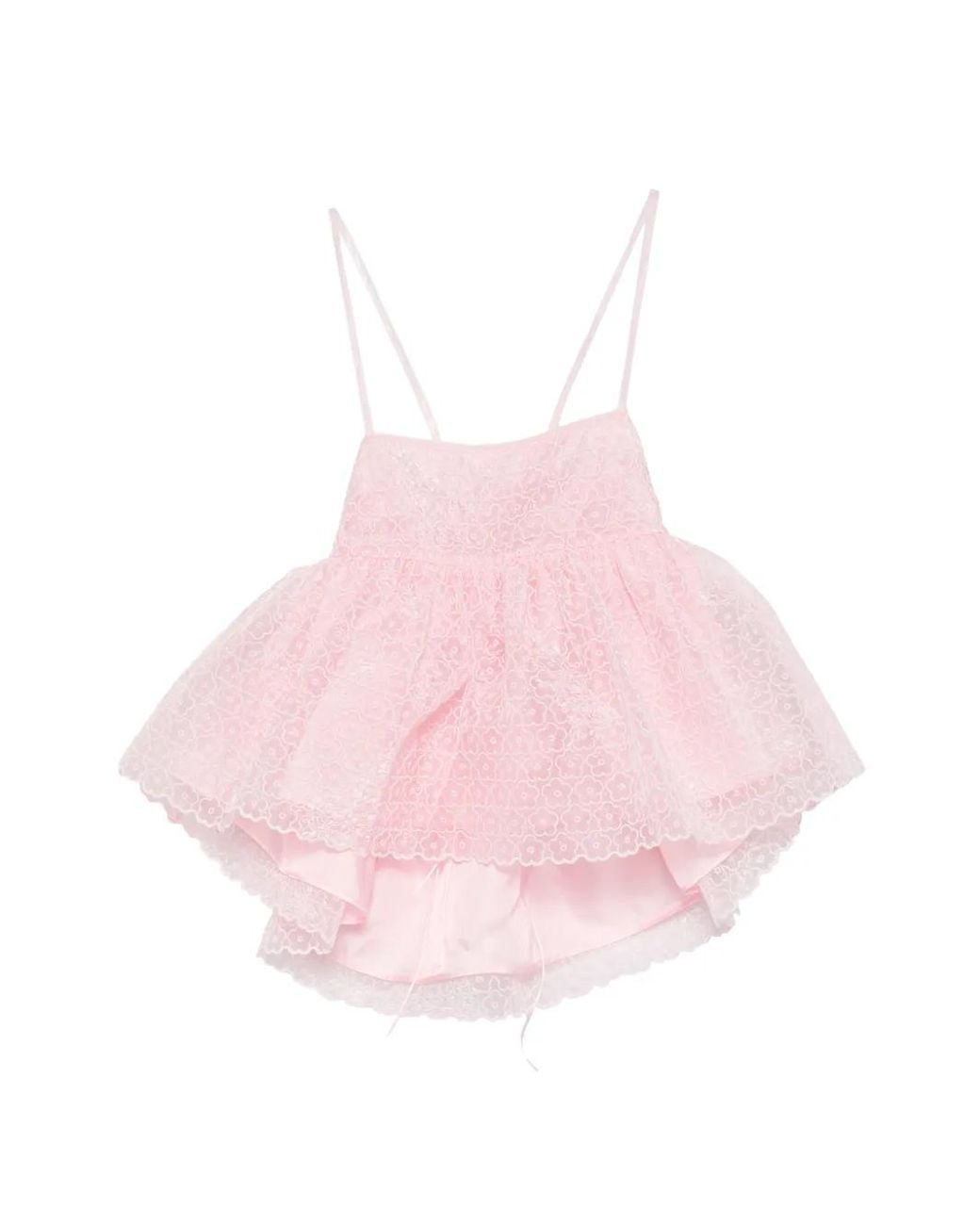 CECILIE BAHNSEN Pink Selena Top