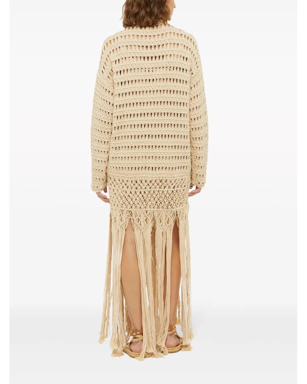 Alanui Natural Love Letter To India Crochet Cardigan