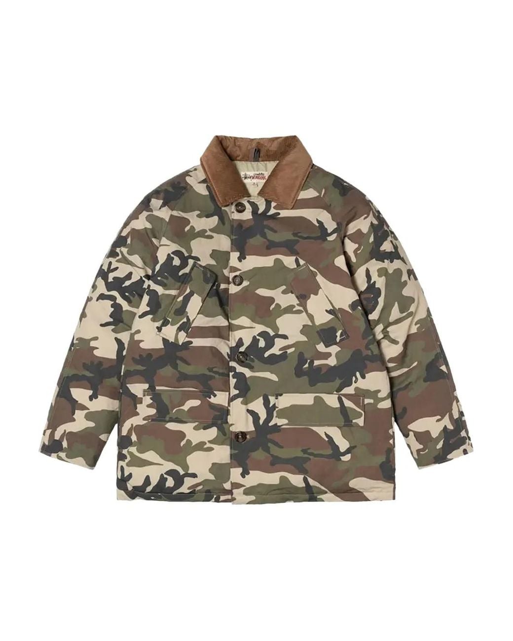 DENIM TEARS Green X Stüssy Camouflage-Pattern Jacket for men