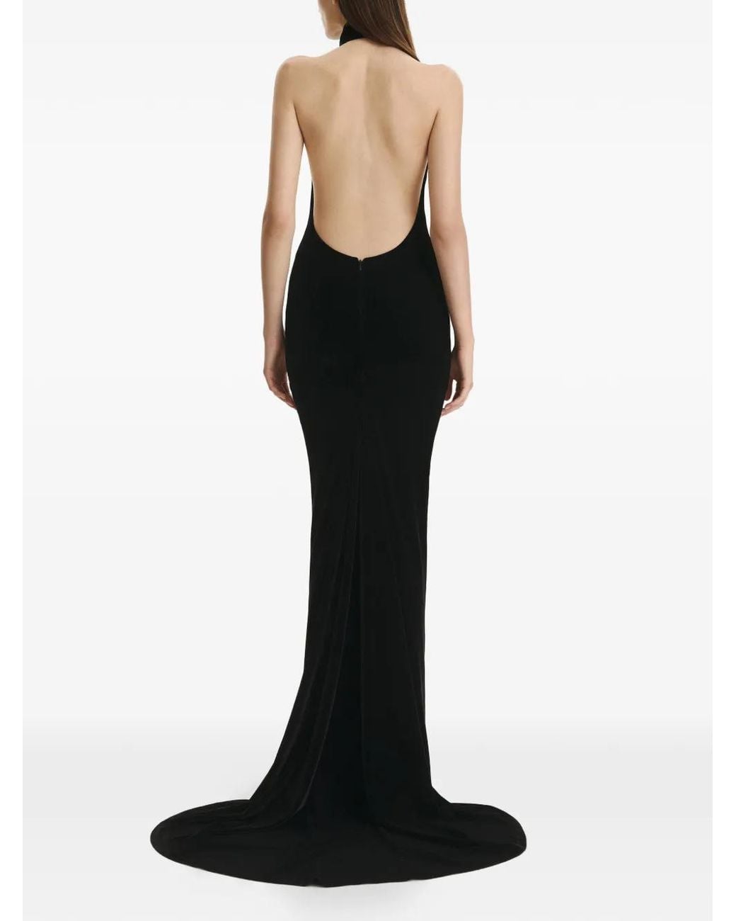 Vestiaire d'un Oiseau Libre Black Open-Back Maxi Dress
