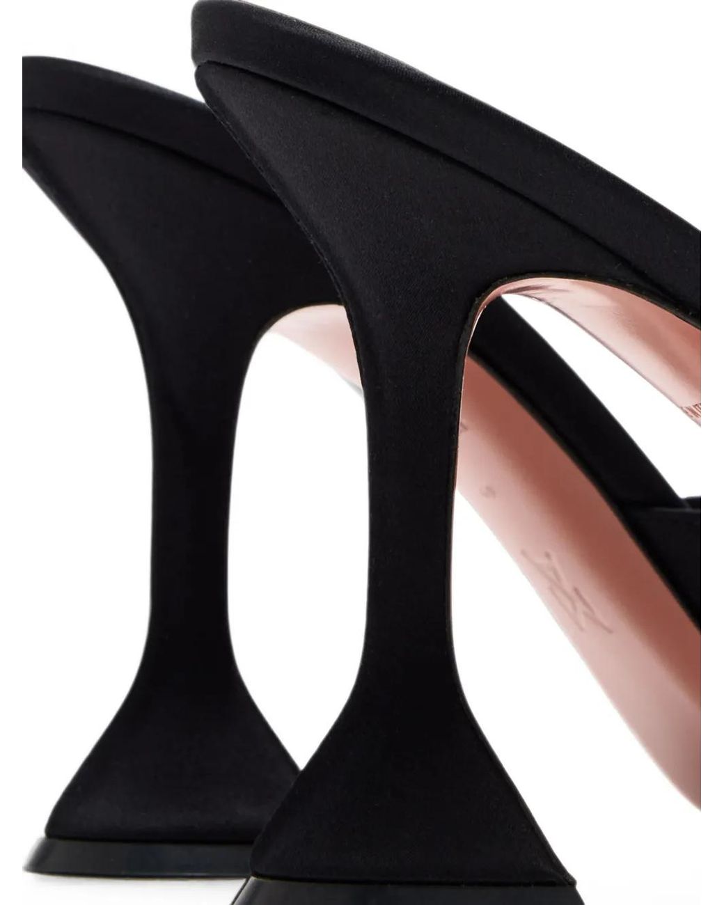AMINA MUADDI Black Lupita Fluted-Heel Sandals