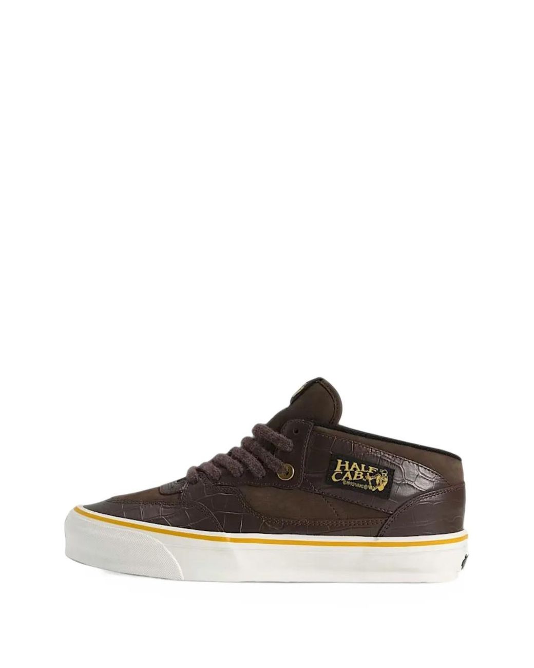 Vans Brown Half Cab Reissue 33 Crocodile-Effect Sneakers for men