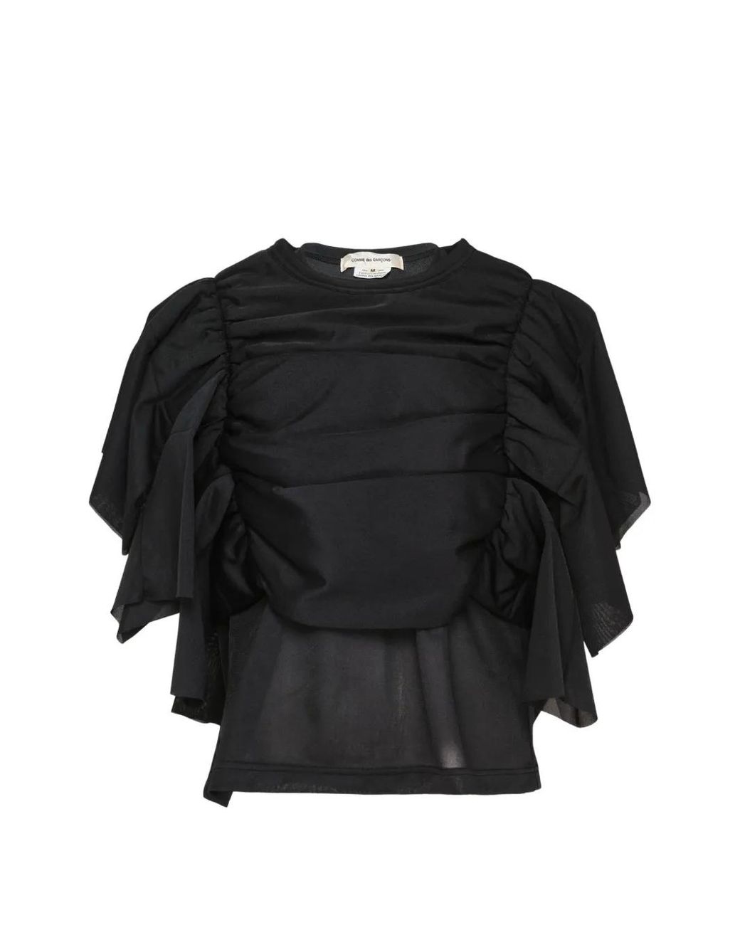 Comme des Garçons Black Layered Gathered T-Shirt