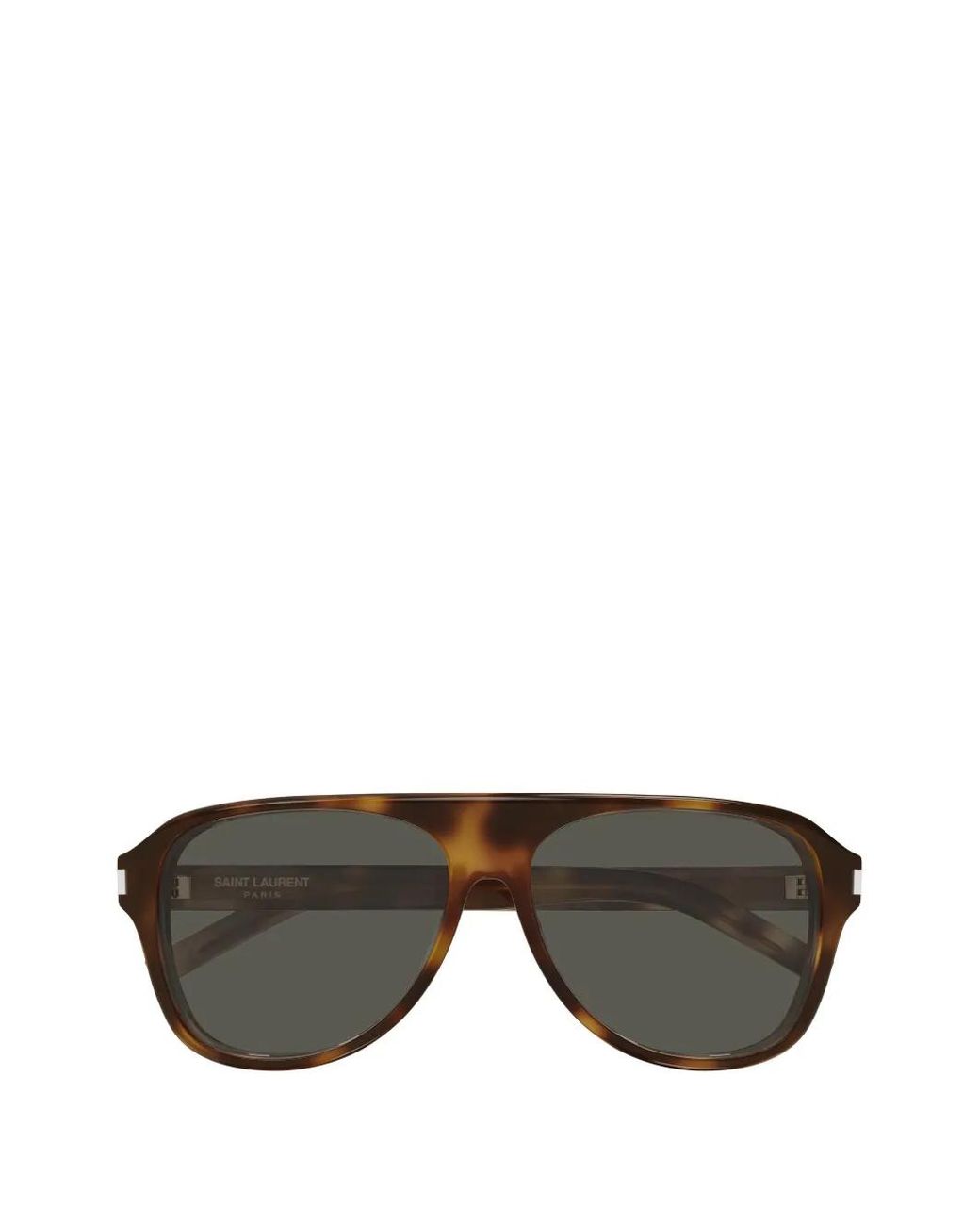 Saint Laurent Black Tortoiseshell-Effect Pilot-Frame Sunglasses for men