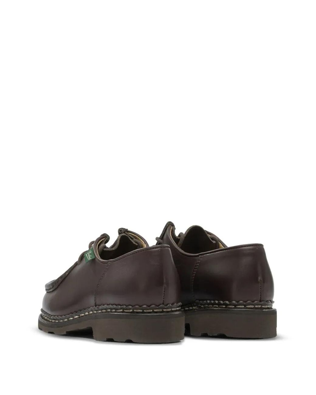 Paraboot Brown Leather Lace-Up Loafers for men