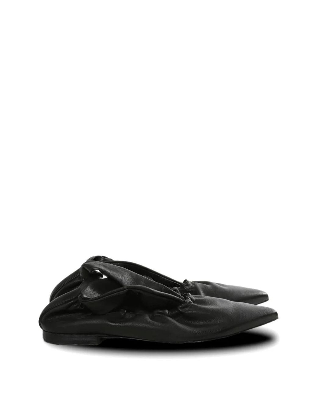Uma Wang Black Ballerines À Bout Pointu