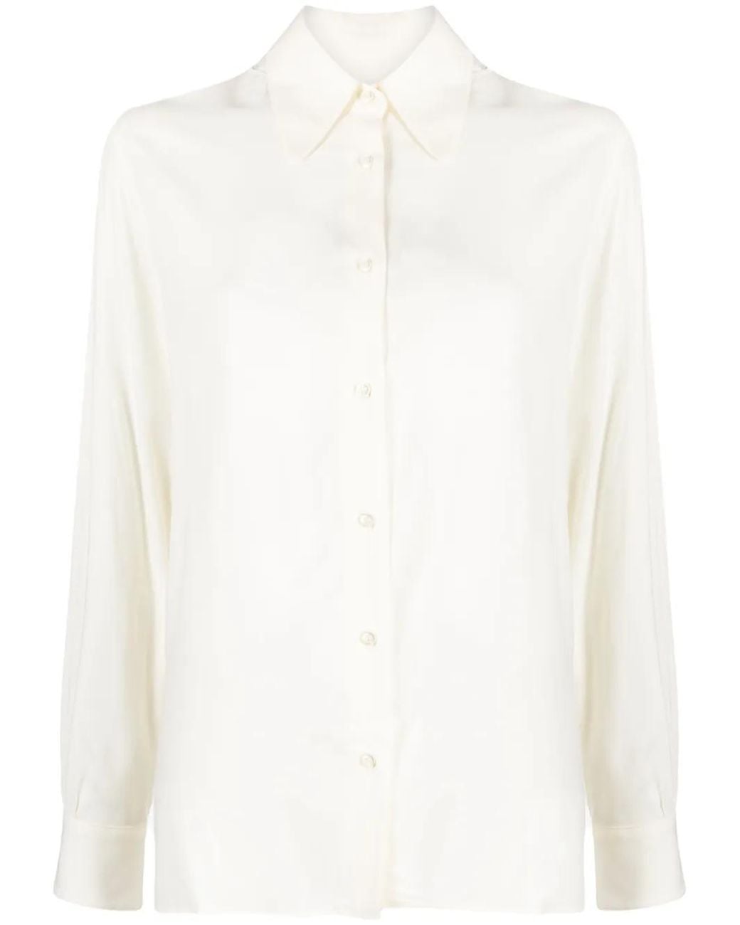 Officine Generale Button-Up Blouse in het White