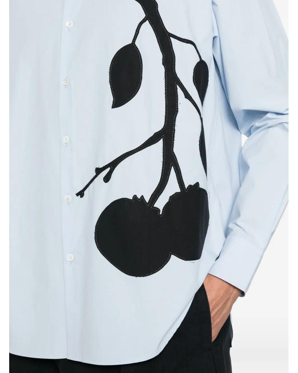 J.W. Anderson Blue Persimmon-Patch Shirt for men