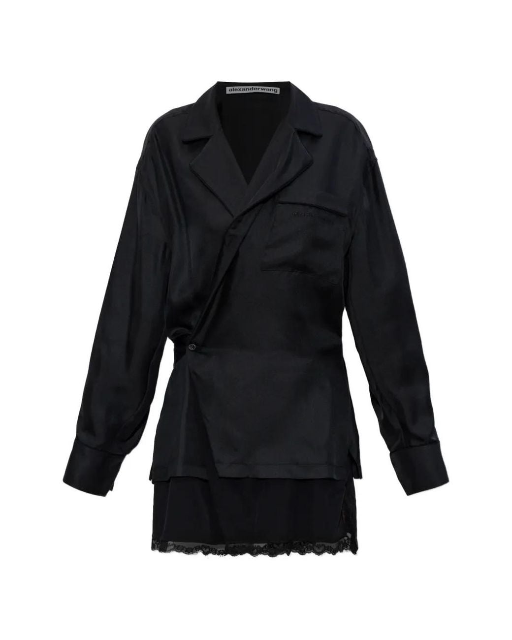 Alexander Wang Black Wrap Mini Dress