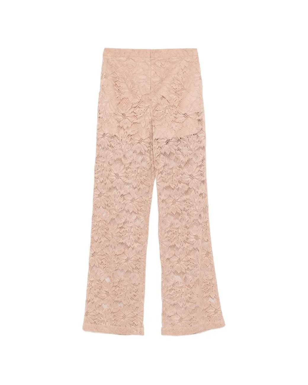 Sportmax Natural Floral-Lace Trousers