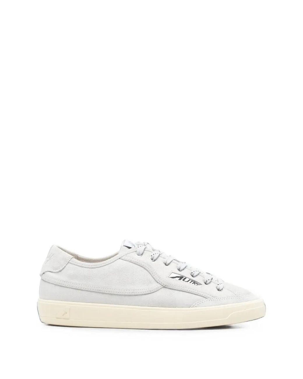 Autry White Logo-Print Suede Sneakers for men