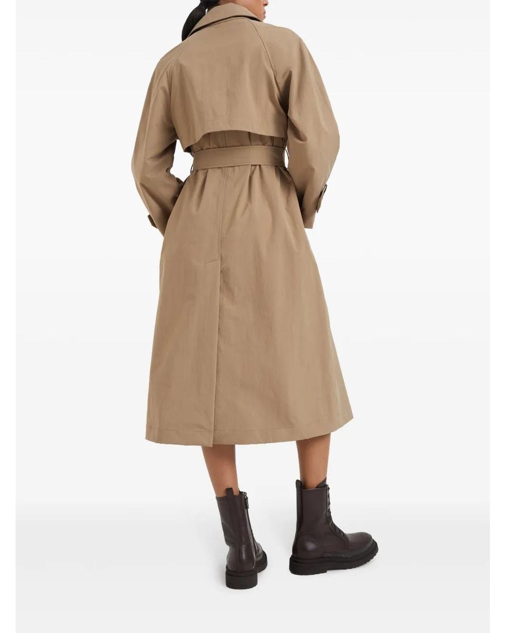 Brunello Cucinelli Natural Belted Trench Coat