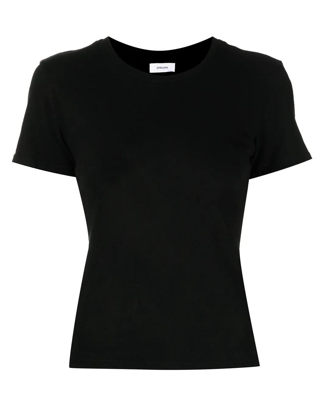 SPRWMN Black Cotton T-Shirt