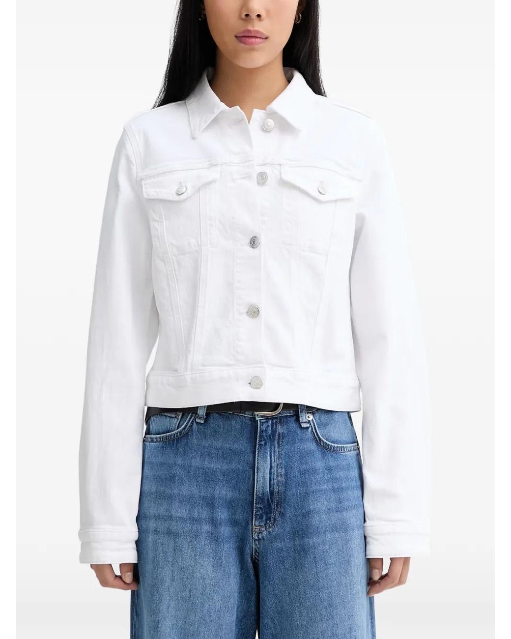 Marc O' Polo White Button-Up Denim Jacket