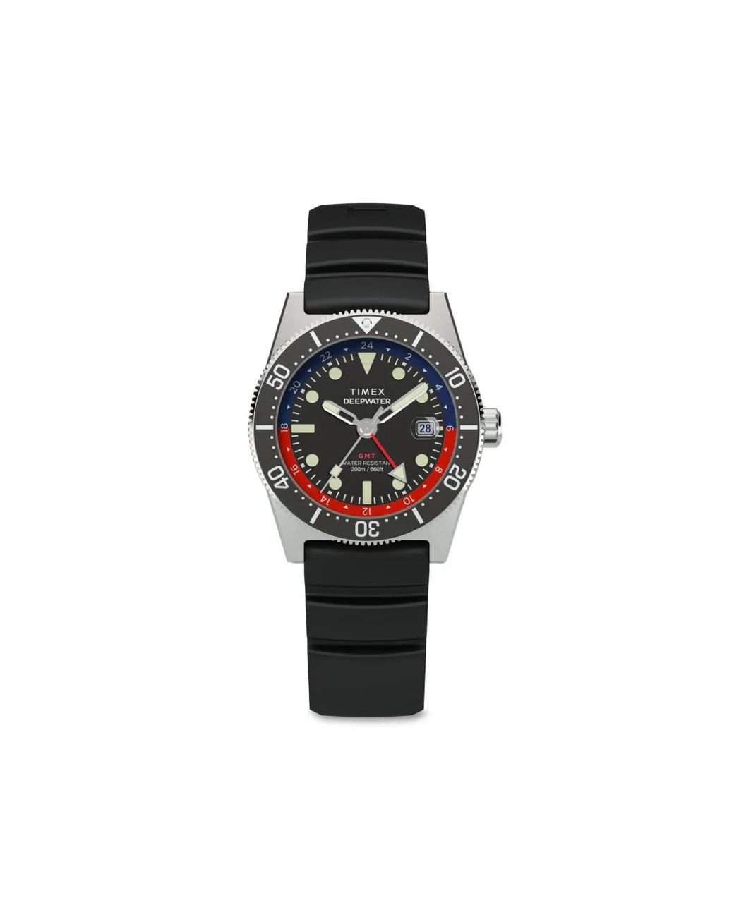 Timex Black Deepwater Reef 200 Gmt for men