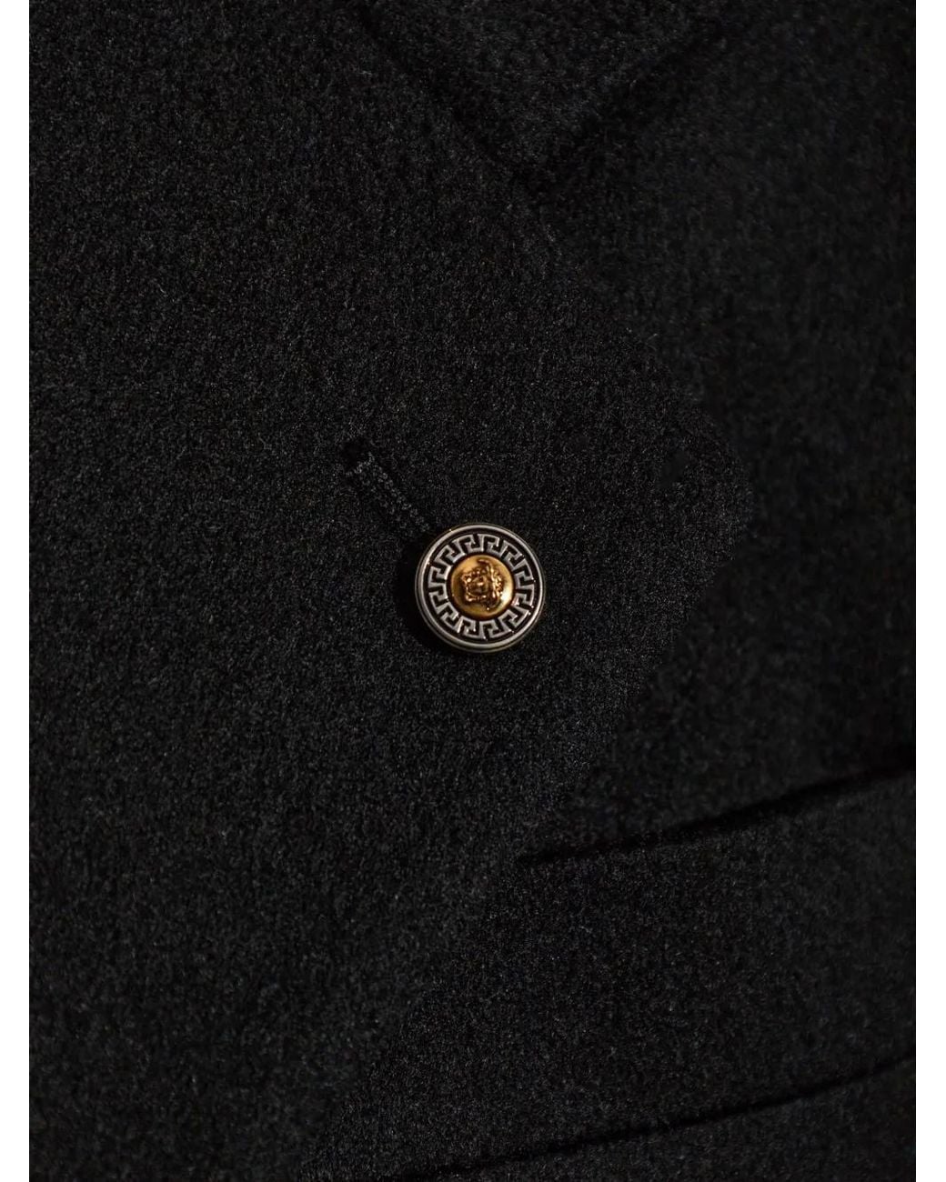 Versace Black Medusa-Plaque Single-Breasted Blazer for men